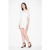 Love Lace Women's Chic Lace Evening Dress With 3/4 Sleeves Style 77253 in White | Size: Medium