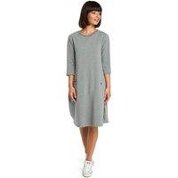 Love Lace Women's Knit Pocket Comfort Tunic Dress for Everyday in Grey | Size: 2XL