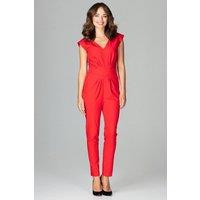 Love Lace Women's Fashion Back Zip Jumpsuit for Evening Wear in Red | Size: Medium