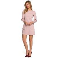 Love Lace Women's Timeless Mini Dress with Metal Buttons in Pink | Size: Large