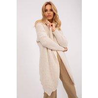 Love Lace Women's Everyday Acrylic Long Sleeve Cardigan in Beige