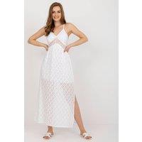 Love Lace Women's Ochre Strapless Openwork Sweetheart Dress in White | Size: Large