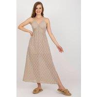 Love Lace Women's Strapless Openwork Sweetheart Back Tie Dress in Beige | Size: Medium