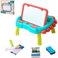 Living and Home Dinosaur Double-Sided Cartoon Magnetic Drawing Board for Kids in Turquoise