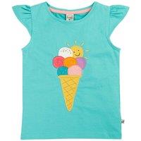 Frugi Girl's Harmony Circular T-Shirt in Blue | Size: 1-2 Years