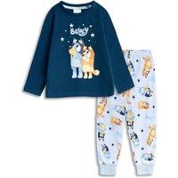 Bluey Long Sleeve Long Leg Pyjama Set | Navy | Official Merch in Blue | Size: 18-24 m