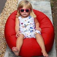 rucomfy Beanbags rucomfy Indoor Or Outdoor Kids Water Resistant Small Classic Beanbag in Red