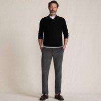 Lands' End Men's Cord Trousers in Dark Grey | Size: 34R