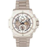 Reign Men's Commodus Automatic Skeleton Bracelet Watch in Silver