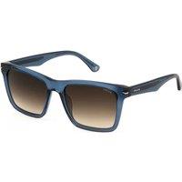 Police Men's SPLN35M-550955 Square/Rectangle Sunglasses in Blue