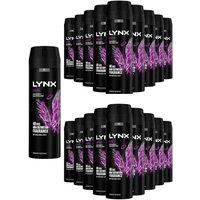 Lynx Men's Excite Body Spray XL 48-Hour HD Fragrance Deodorant, 200ml, 18Pack in Black