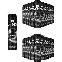 Lynx Men's Black Body Spray XL 48-Hour HD Fragrance Deodorant, 200ml, 24 Pack