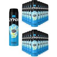 Lynx Men's Ice Chill Body Spray XL 48-Hour HD Fragrance Deodorant, 200ml, 24 Pack in Black