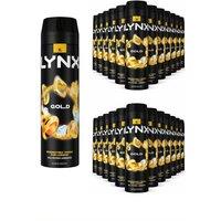Lynx Men's Gold Body Spray XL 48-Hour HD Fragrance Deodorant, 200ml, 24 Pack in Black