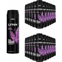 Lynx Men's Excite Body Spray XL 48-Hour HD Fragrance Deodorant, 200ml, 24 Pack in Black