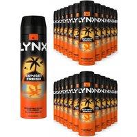 Lynx Sunset Fresh Men's Deodorant Body Spray 200ml, 24 Pack in Black