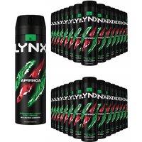 Lynx Men's Africa Body Spray XL 48-Hour HD Fragrance Deodorant, 200ml, 30 Pack in Black