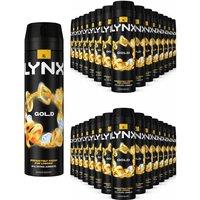 Lynx Men's Gold Body Spray XL 48-Hour HD Fragrance Deodorant, 200ml, 30 Pack in Black