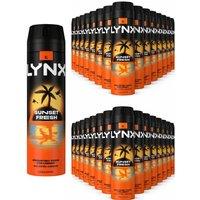 Lynx Sunset Fresh Men's Deodorant Body Spray 200ml, 30 Pack in Orange