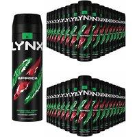 Lynx Men's Africa Body Spray XL 48-Hour HD Fragrance Deodorant, 200ml, 36 Pack in Black
