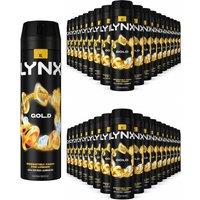 Lynx Men's Gold Body Spray XL 48-Hour HD Fragrance Deodorant, 200ml, 36 Pack in Black