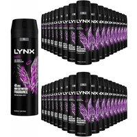 Lynx Men's Excite Body Spray XL 48-Hour HD Fragrance Deodorant, 200ml, 36 Pack in Black
