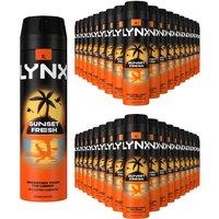 Lynx Sunset Fresh Men's Deodorant Body Spray 200ml, 36 Pack in Black