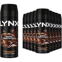 Lynx Men's Dark Temptation Body Spray 48Hr Fragrance 150ml, 36 Pack in Black | Size: 150ml