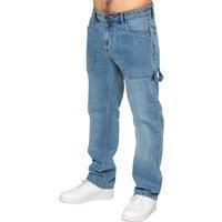 Enzo Men's Straight Leg Carpenter Jeans in Light Blue | Size: 36R