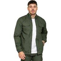 Enzo Men's Lightweight Funnel Neck Jacket in Khaki | Size: Medium