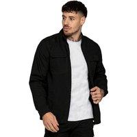 Enzo Men's Lightweight Funnel Neck Jacket in Black | Size: Medium