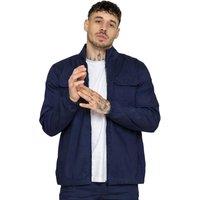 Enzo Men's Lightweight Funnel Neck Jacket in Navy | Size: XL