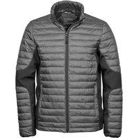 TEE JAYS Men's Crossover Softshell Padded Jacket in Dark Grey | Size: Medium
