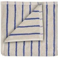 Blomus ARTO Towel with Narrow Stripes 50 x 100 cm - Moonbeam/Mazarine Blue in Off-White
