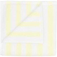 Blomus Set of 2 ARTO Guest Towels with Wide Stripe - White/Transparent Yellow in White