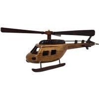 netfurniture Aero Range Handcrafted Wooden Vintage Helicopter Model 30 cm in Grey
