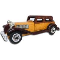 netfurniture Windsor Wooden Model Car Handcrafted Vintage Collectible in Grey