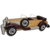 netfurniture Regal Roadster Wooden Model Car Handcrafted Classic in Grey