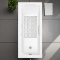 Showerdrape Orbit White Anti Slip Bath Mat 70cm x 40cm | Size: 70 cm x 40 cm