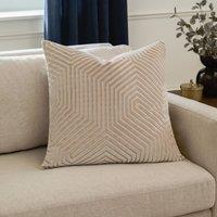 Paoletti Evoke Cut Velvet Cushion in Off-White | Size: 45 cm x 45 cm