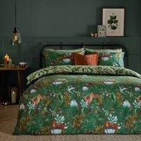 Furn Into The Woods Printed Reversible Duvet Cover Set in Blue | Size: King