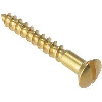 Forgefix Wood Screw Slotted Raised Head St Solid Brass 1.1/2In X 8 Box 200 in Gold