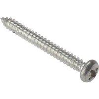 Forgefix General Purpose Pozi Screw Round Head Tt Zp 1.1/2In X 8 Box 200 in Silver