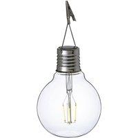 Smart Garden Products Solar Powered Retro Hanging Lightbulb in Clear
