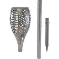 Smart Garden Products Outdoor Solar Powered Torch Ground Stake - Grey
