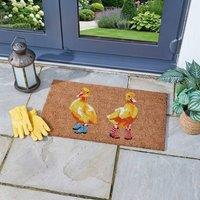 Garden Greatness Ducks in Wellies Coir Entrance Mat | Size: 45 cm x 75 cm