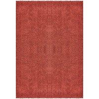 Desire Rugs Ainsley Modern Plain Living Room Shaggy Area Rug in Red | Size: 120 cm diameter