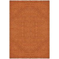 Desire Rugs Ainsley Modern Plain Living Room Shaggy Area Rug in Terracotta | Size: 120 cm diameter