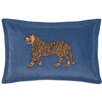 Voyage Maison Durga Animal Oxford Cushion in Mid Blue