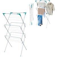 BARGAINS-GALORE Set Of 2 Clothes Towel Airer 3 Tier Laundry Dryer Rack Indoor Outdoor in White